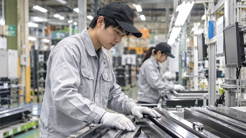 鉄鋼製品物流の現場で働く派遣スタッフ